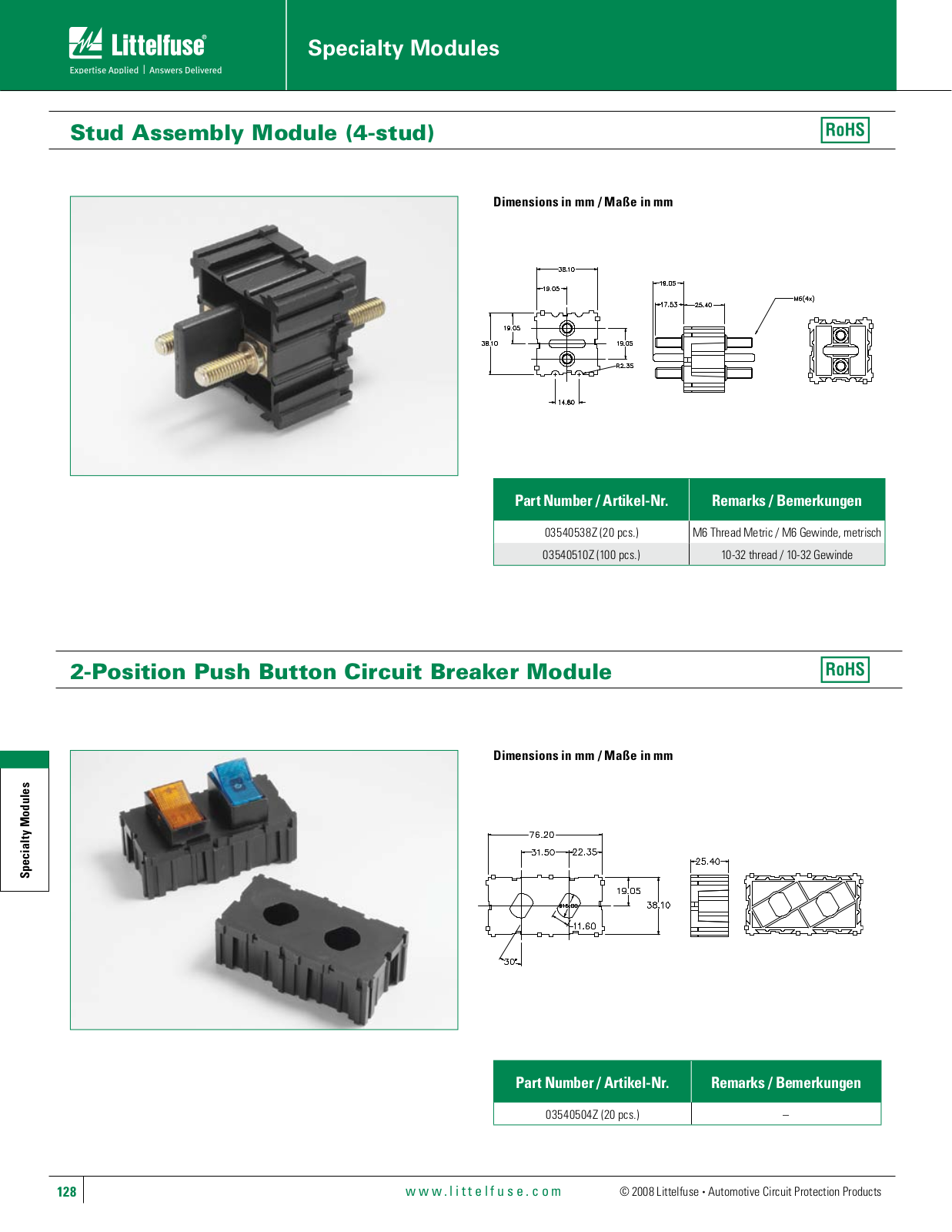 Littelfuse 4-stud User Manual