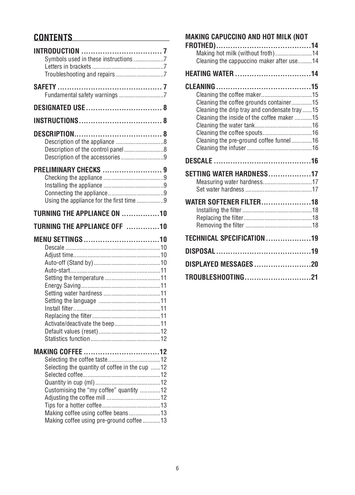 DELONGHI ECAM23420SW User Manual