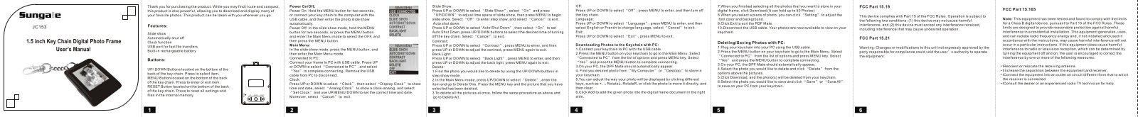 Sungale JC153 User Manual