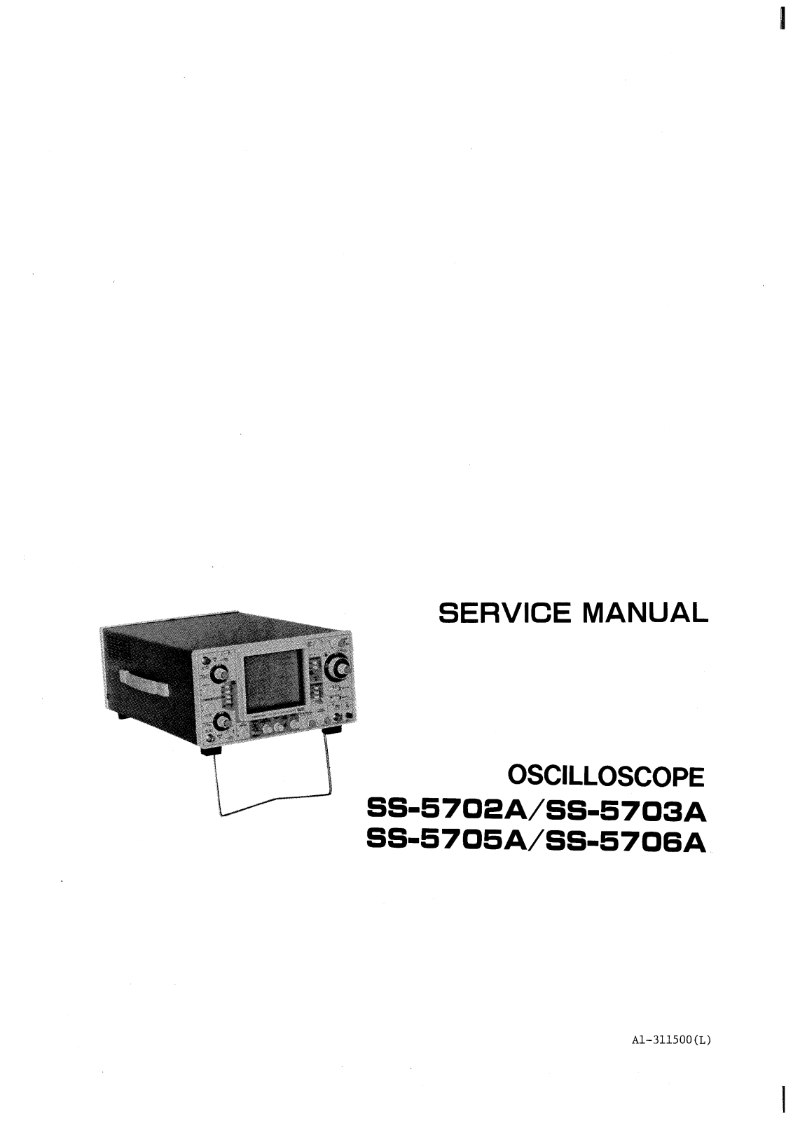 Iwatsu SS-5706A, SS-5705A, ss-5703A, SS-5702A Service manual