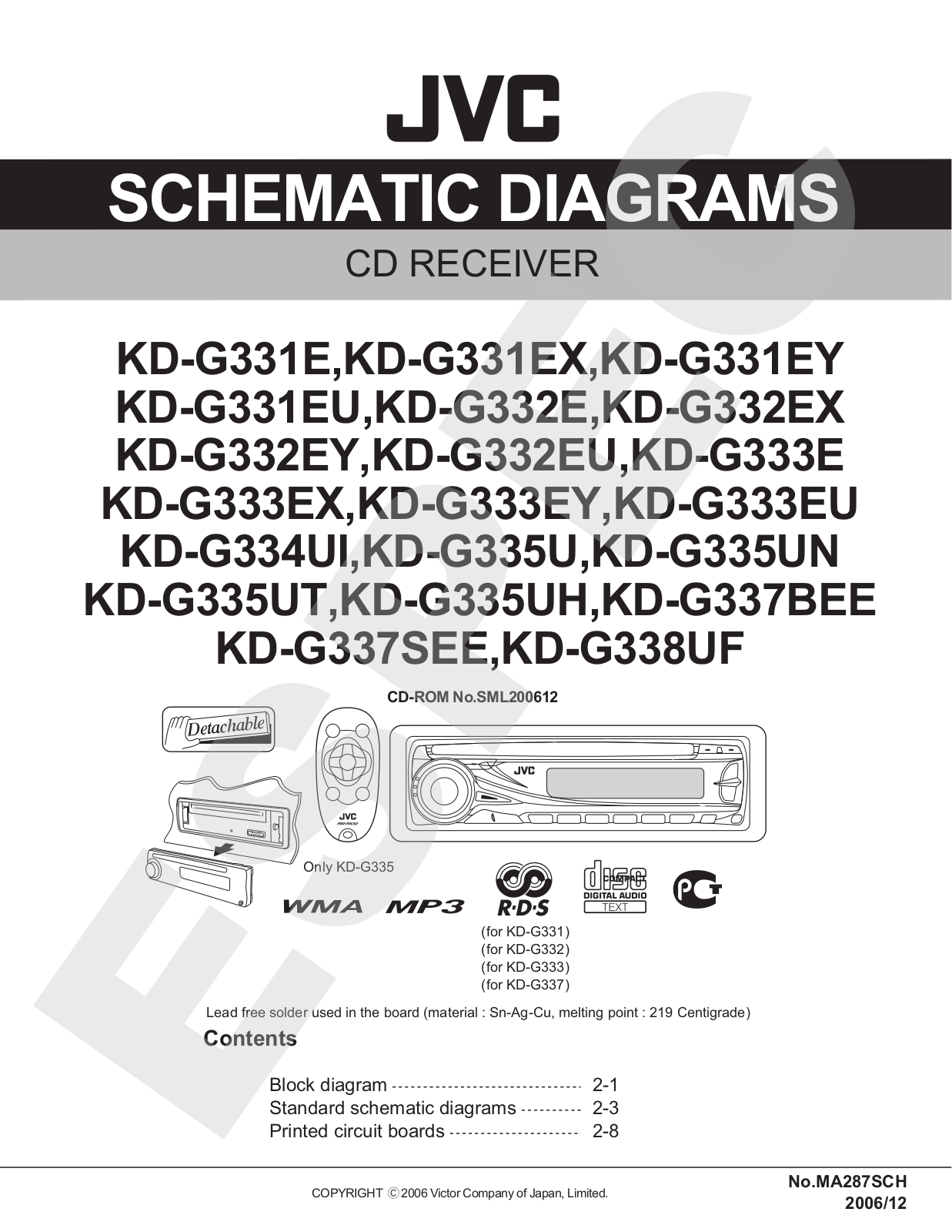 JVC KD-G331, KD-G332, KD-G333, KD-G334, KD-G335 Schematic