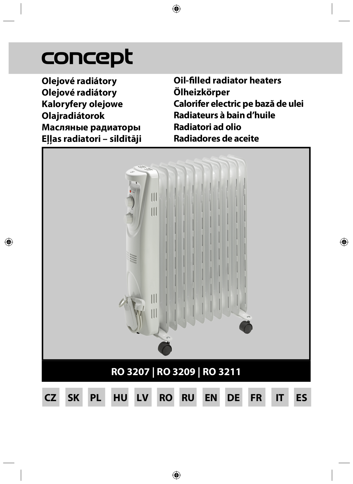 Concept RO3207, RO3209, RO3211 User Manual