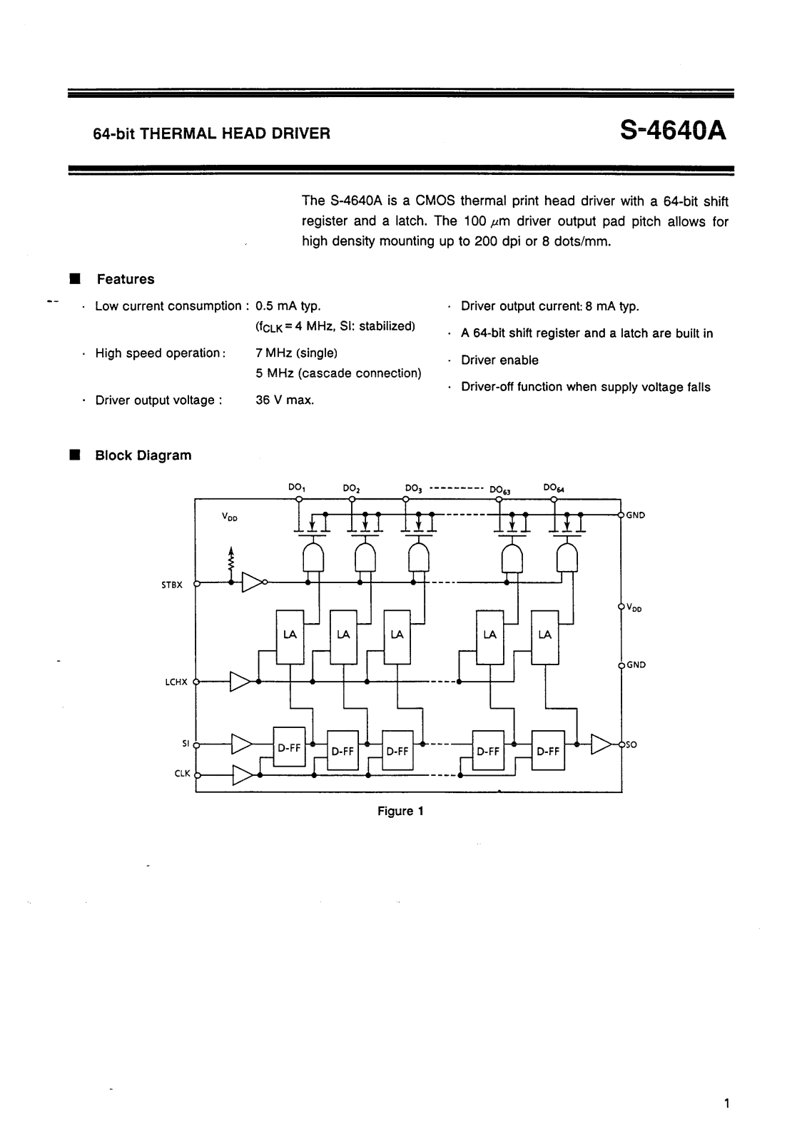 Epson S-4630A Datasheet