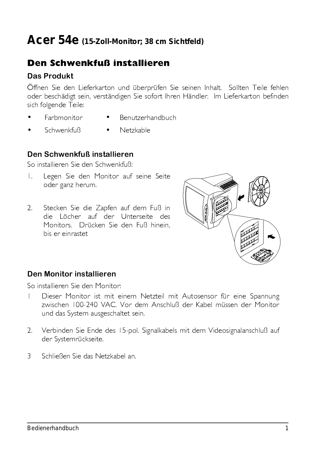 Acer MN7254E User Manual