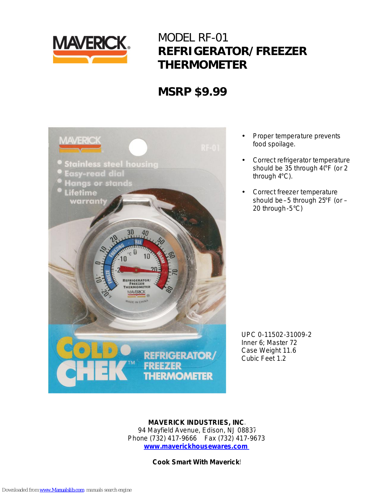 Maverick RF-01 Specifications - ManualMachine.com