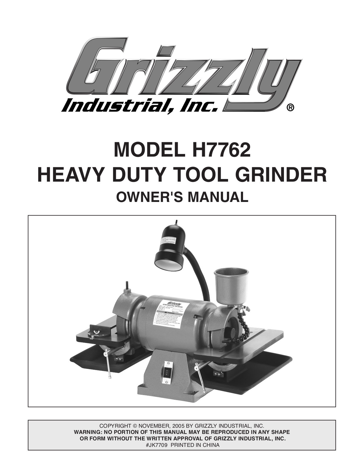 Grizzly H7762 User Manual