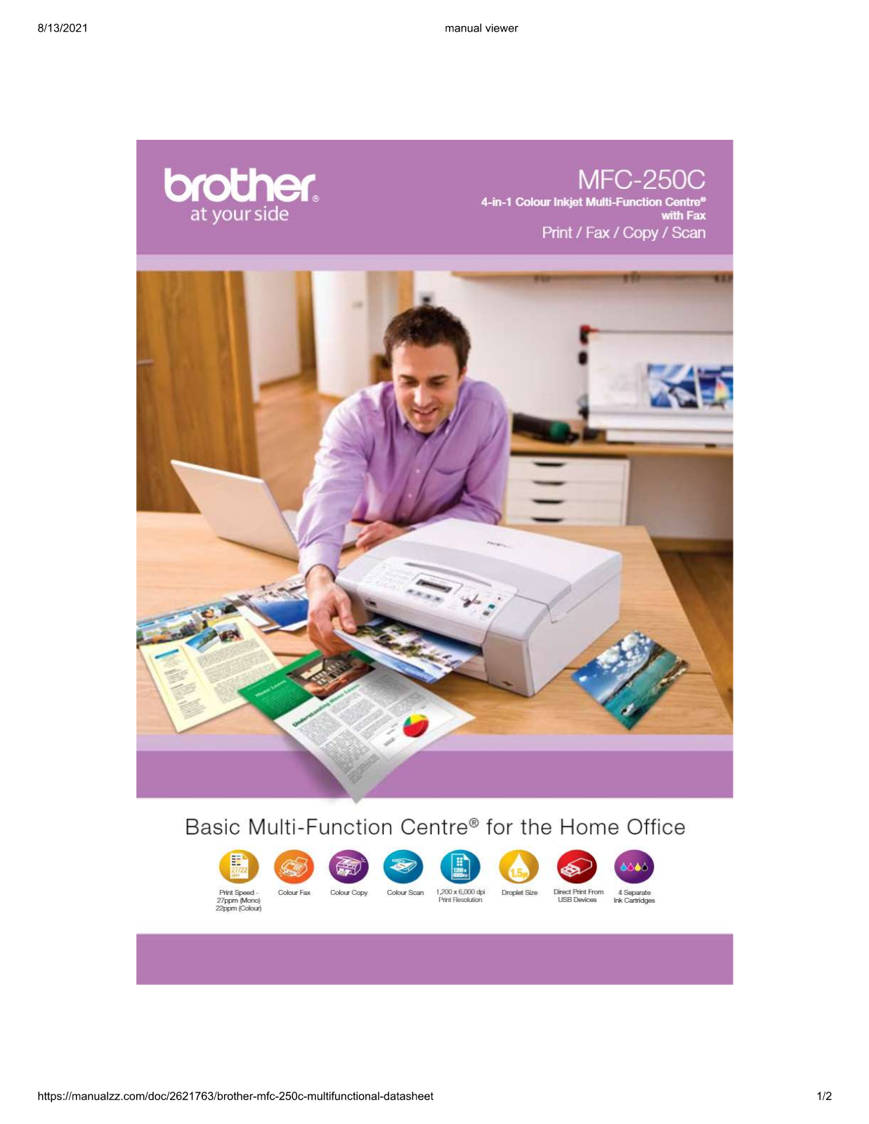 Brother mfc-250c Datasheet