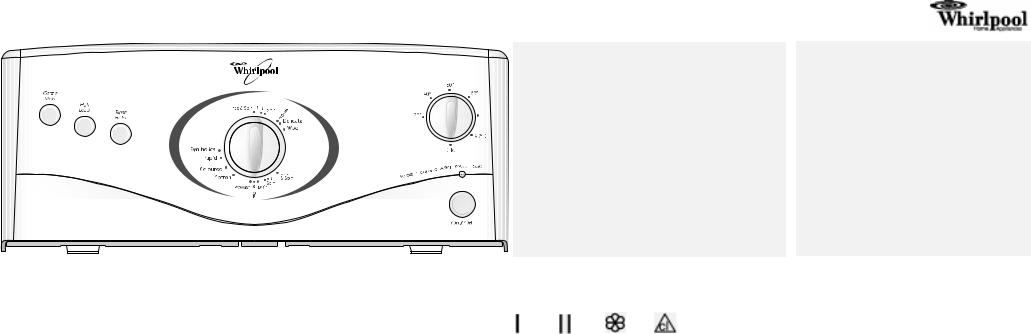 Whirlpool AWT 2359 INSTRUCTION FOR USE