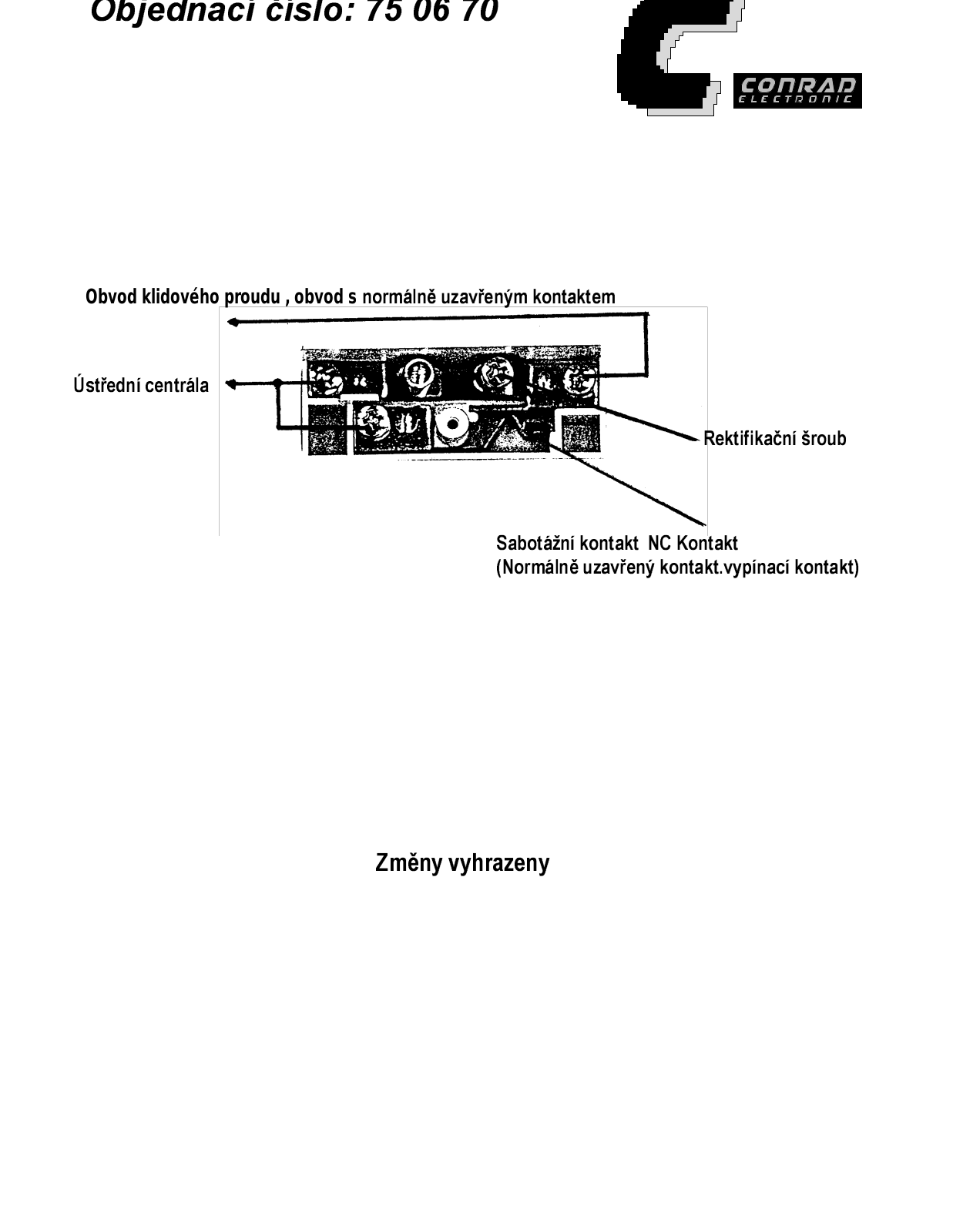 Conrad 750670 Operating Instructions