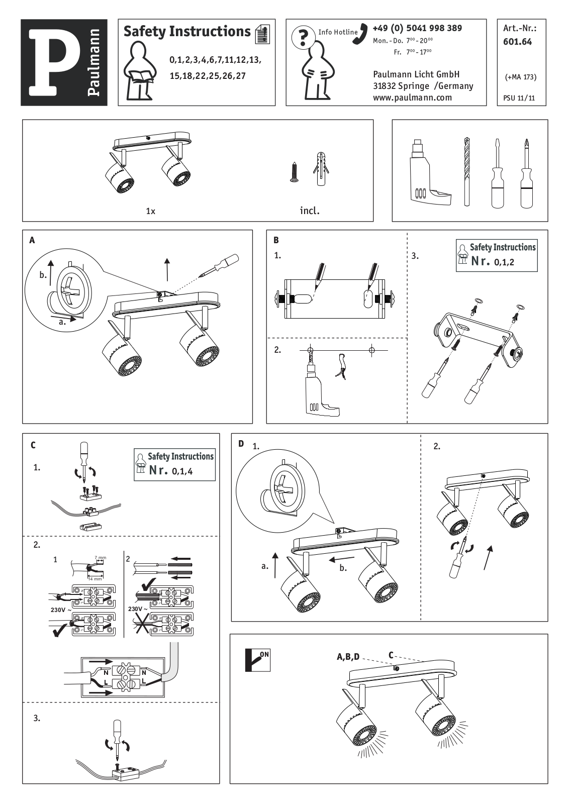 Paulmann 60164 Safety instructions - ManualMachine.com