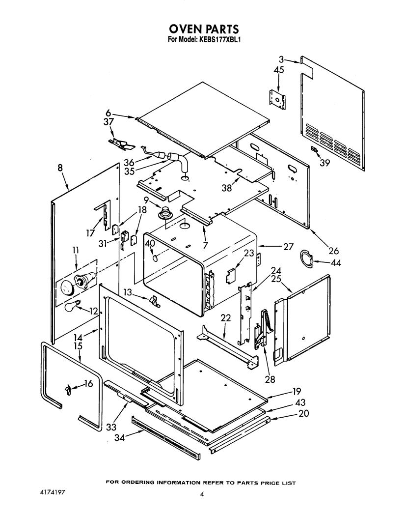 KitchenAid KEBS177XWH1 Parts List