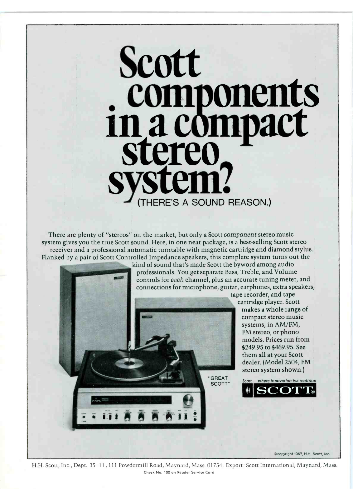 Scott Stereo-Compact User Manual