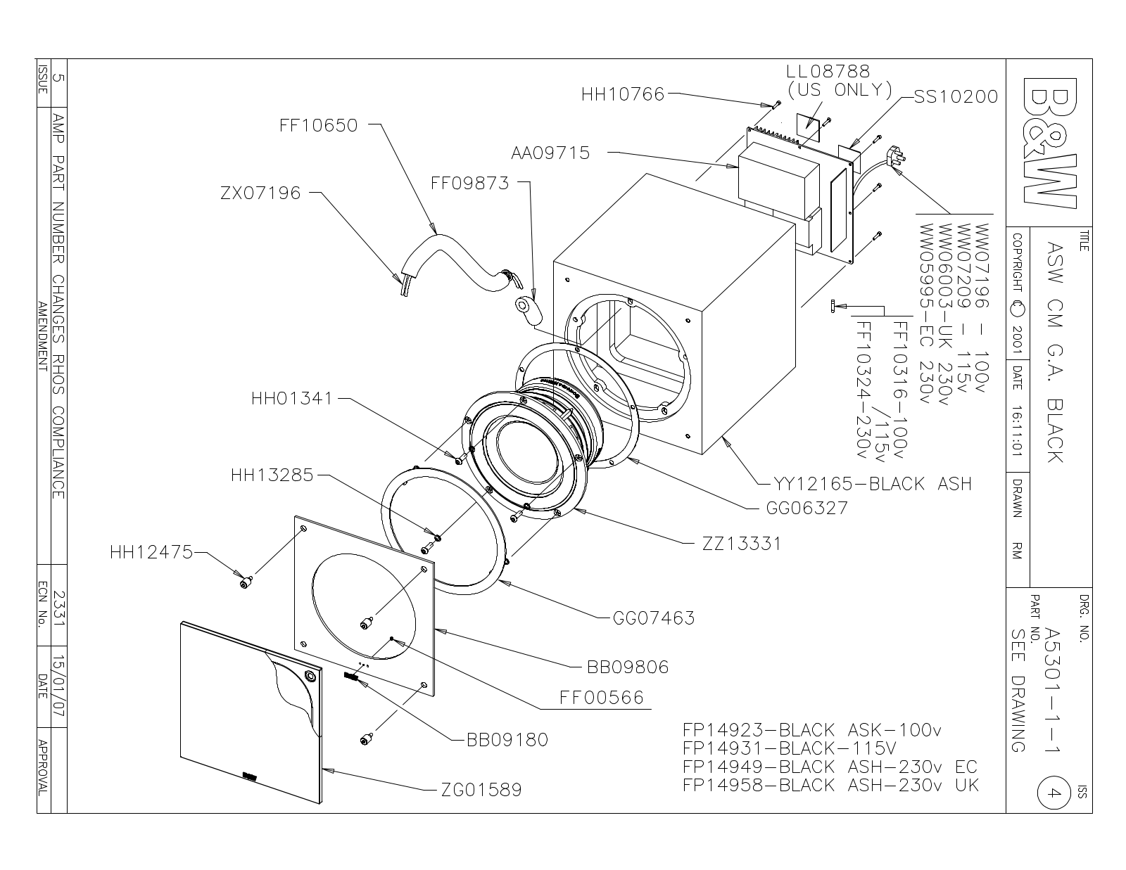 Bowers and Wilkins ASWCM Service manual