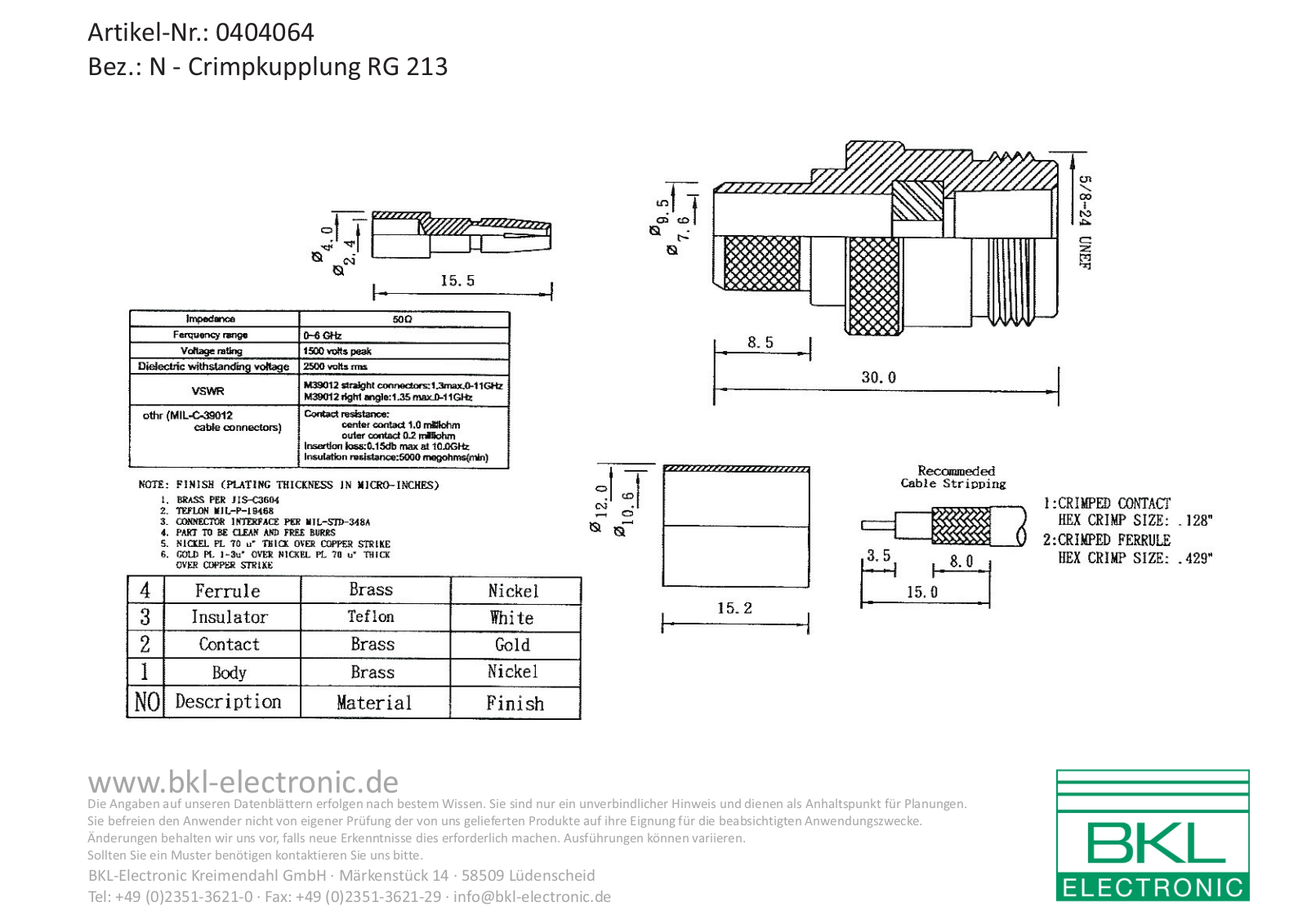 BKL BKL 0404064 Datasheet - ManualMachine.com