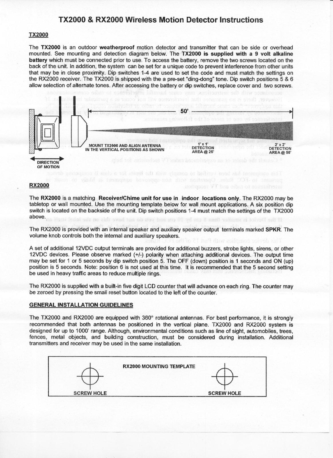 Rodann Electronics TXRX10002000 Users Manual