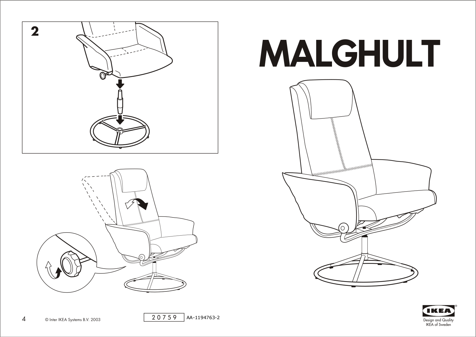 IKEA MALGHULT User Manual