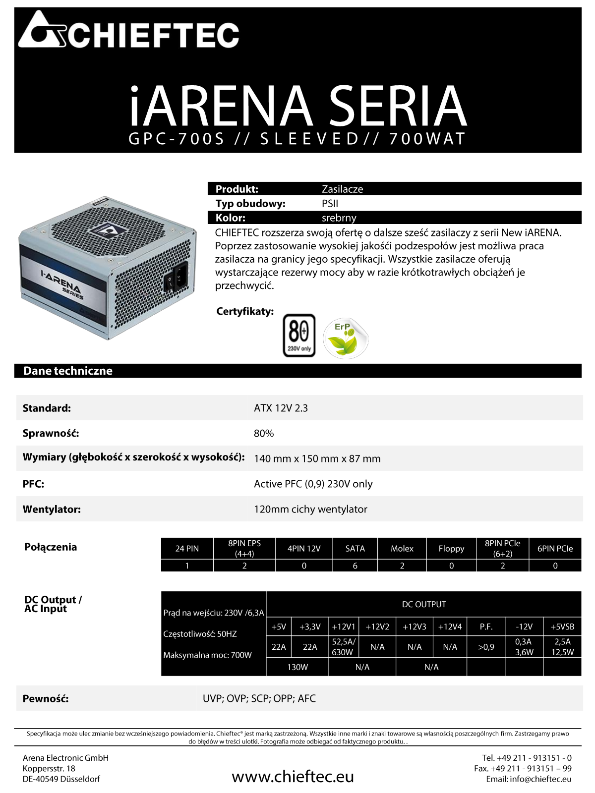 Chieftec GPC-700S User Manual