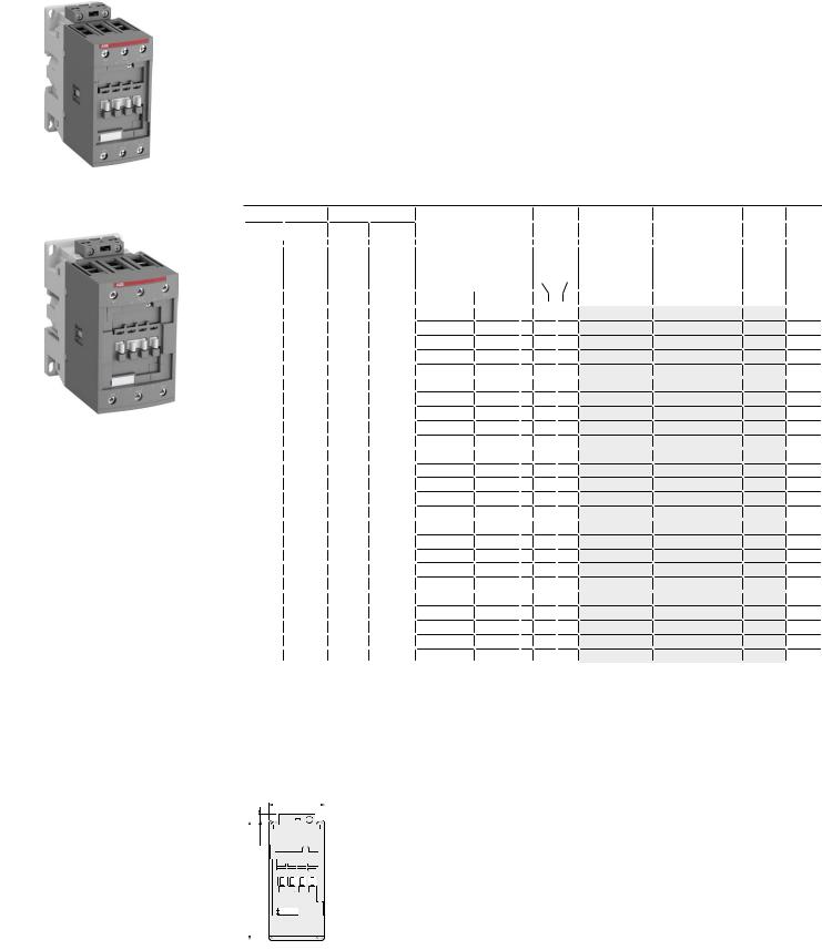 ABB AF40, AF52, AF65, AF80, AF96 Catalog Page