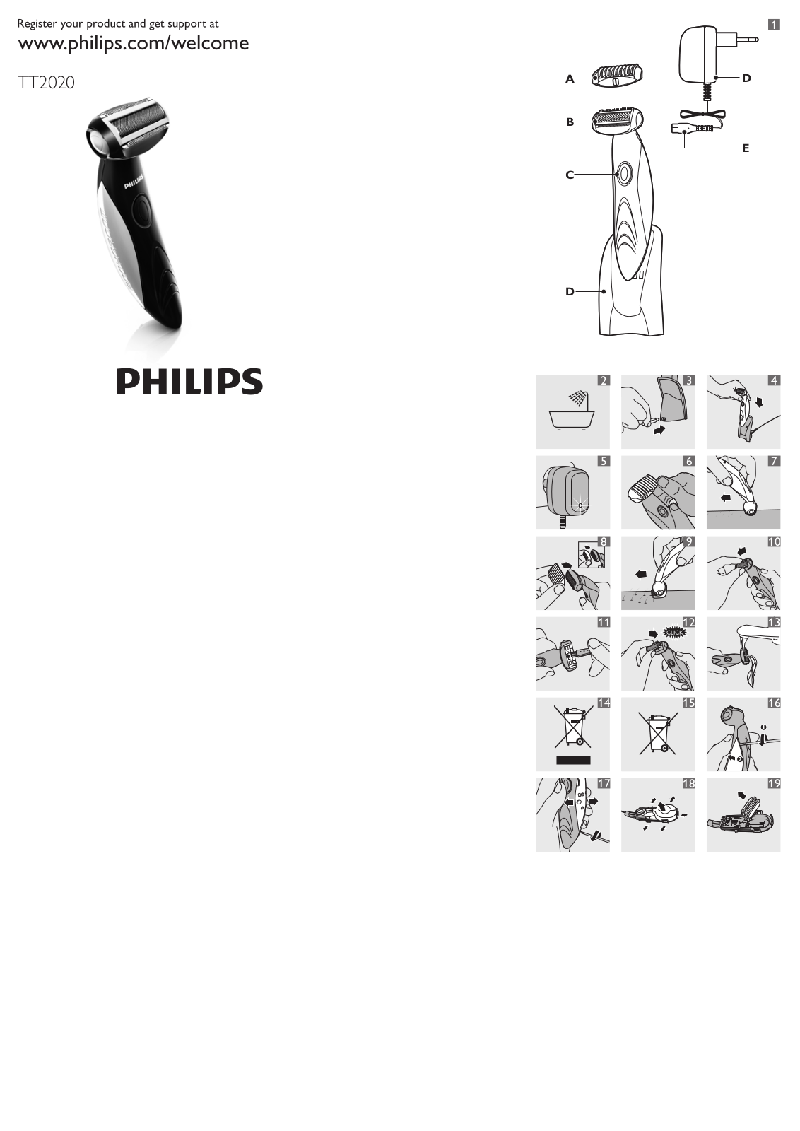 Philips TT2020, BG2020 User manual