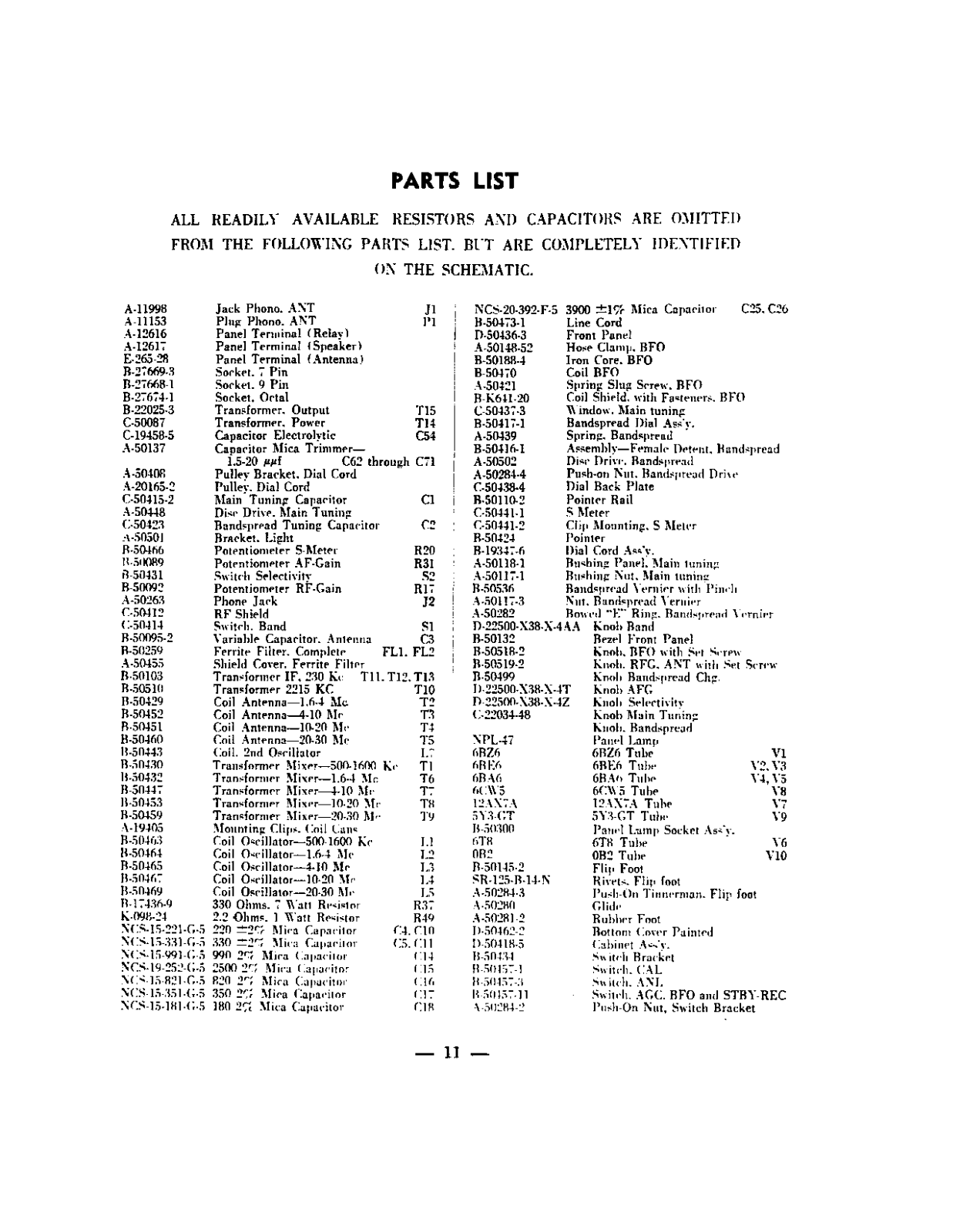 NATIONAL RADIO NC-190 User Manual (PAGE 11)