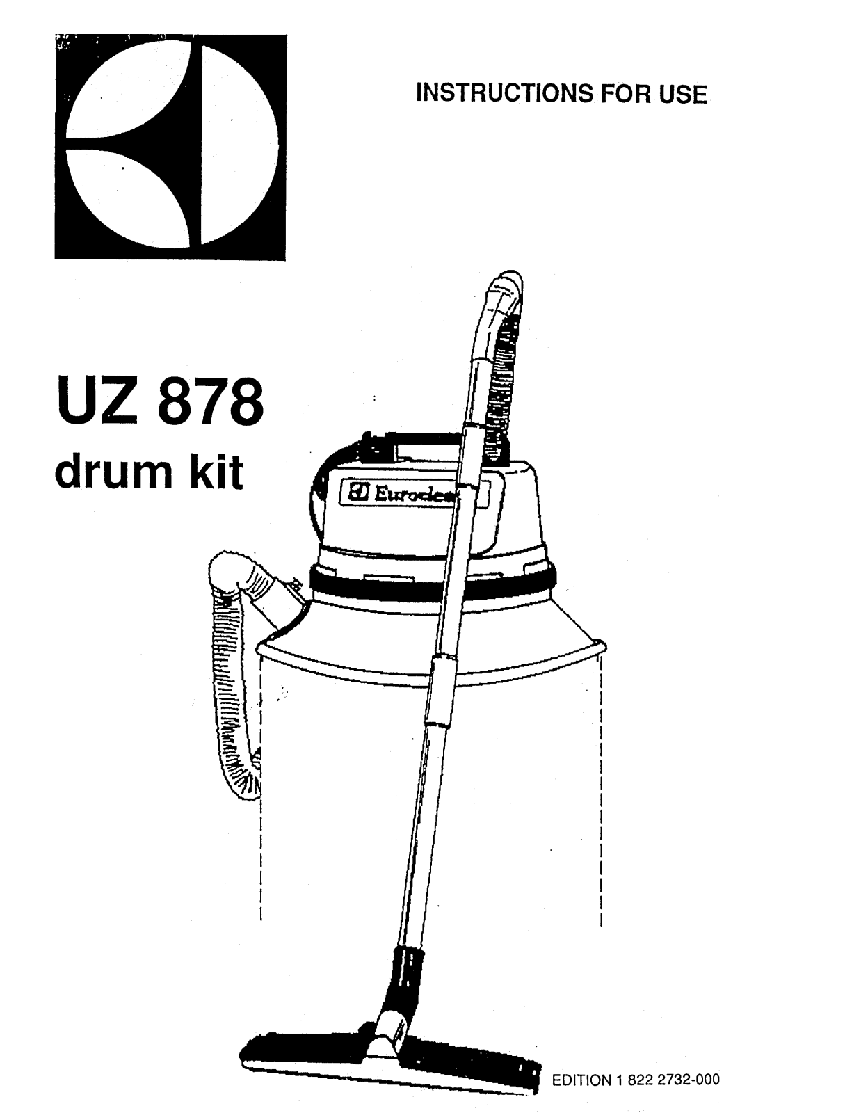 Kent Euroclean UZ 878 Instruction Manual