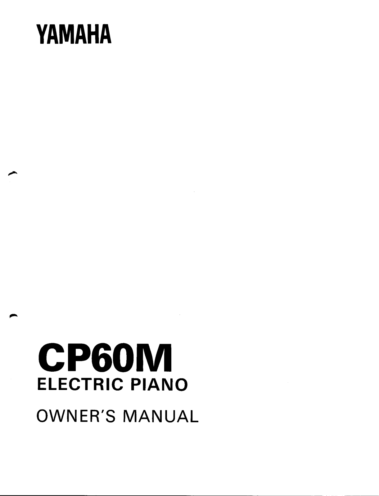 Yamaha CP60ME User Manual