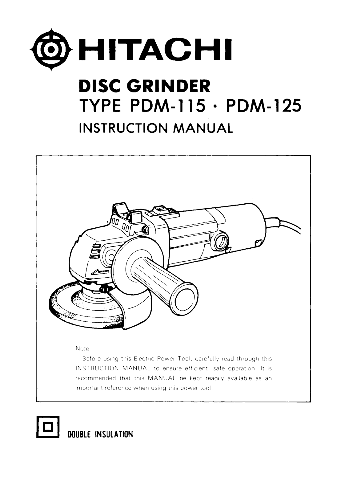 Hitachi PDM115 PARTS LIST