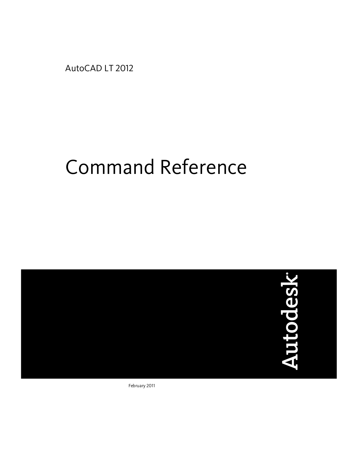 Autodesk AutoCAD AutoCAD LT - 2012 Command Reference