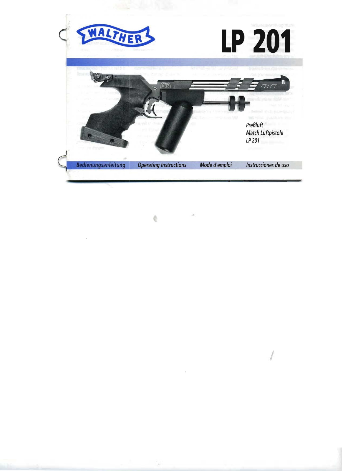 Walther LP201 Instruction Manual