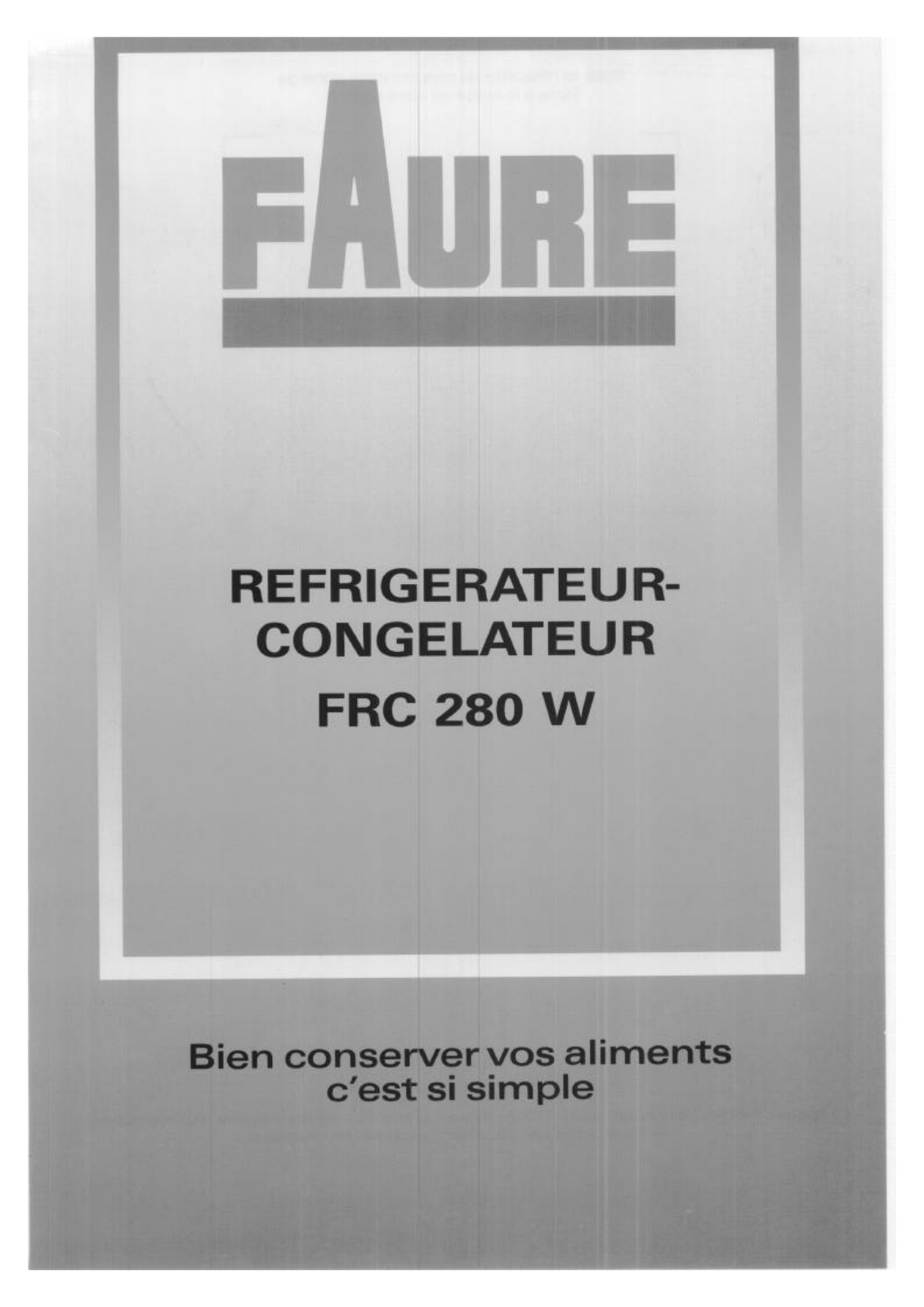 FAURE FRC280W User Manual