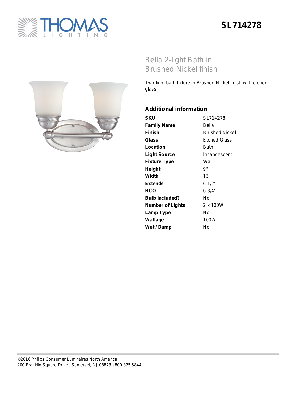 Thomas Lighting SL714278 User Manual - ManualMachine.com