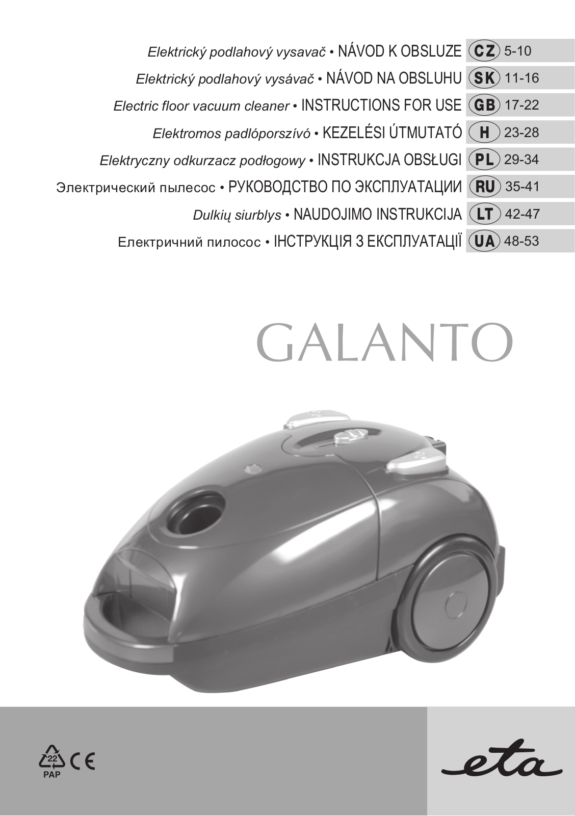 ETA 0474 90000 User Manual