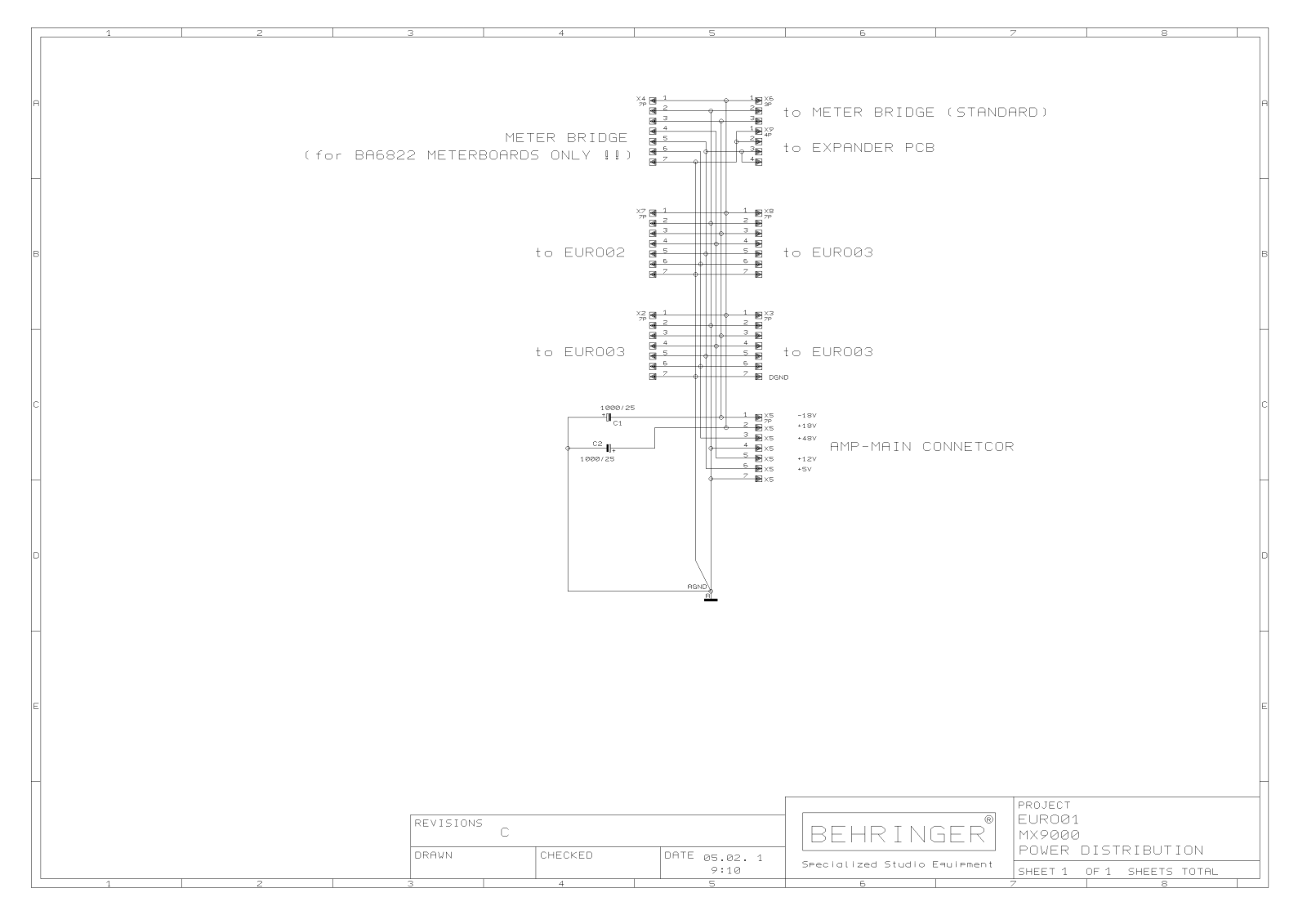 Behringer MX-9000 Schematic