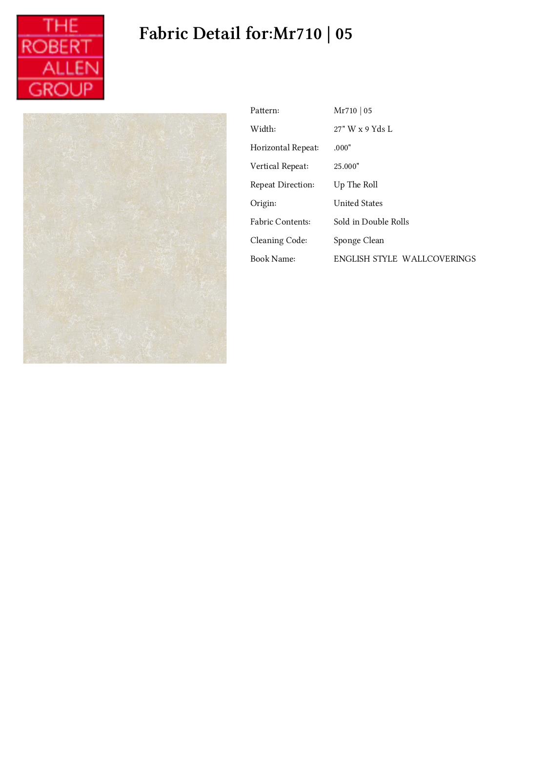 Robert Allen W004263294 Specifications - ManualMachine.com