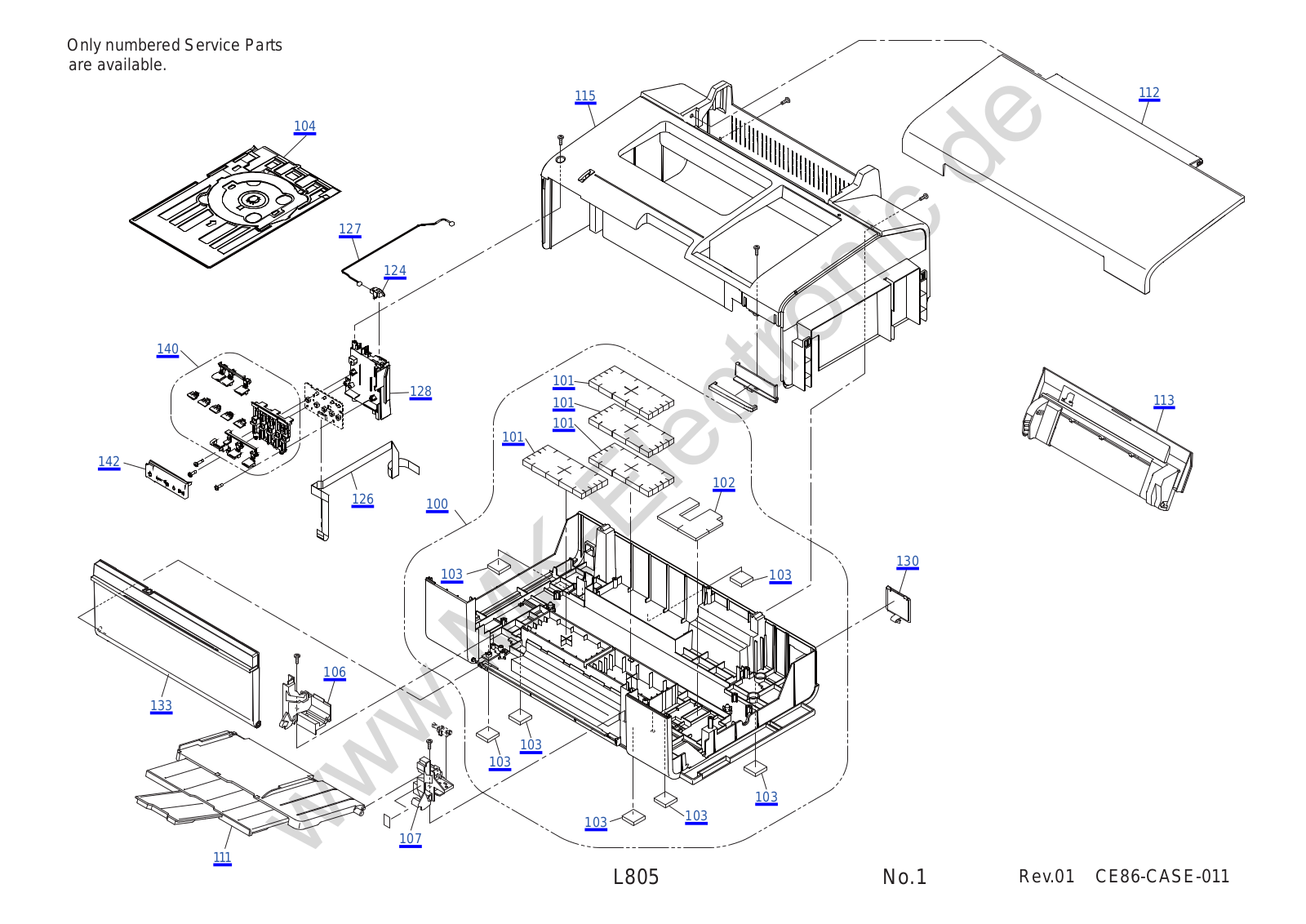 Epson L805 Exploded Diagrams