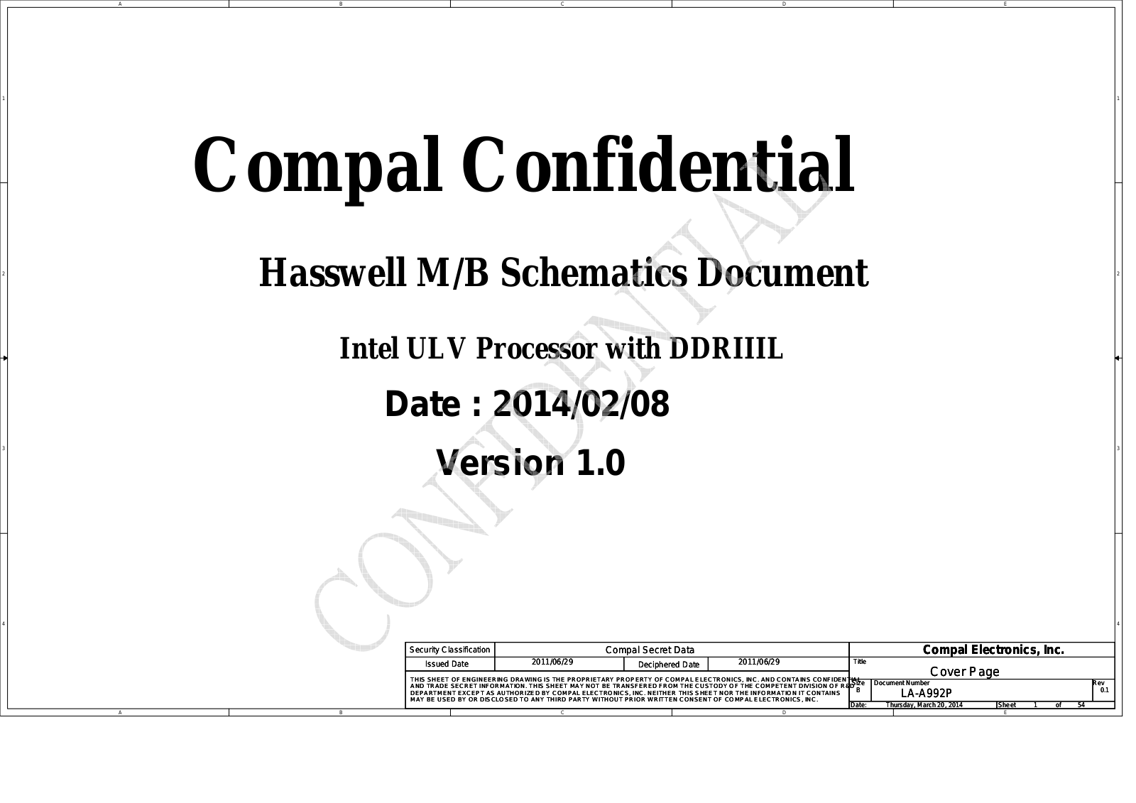 Compal LA-A992P Schematics