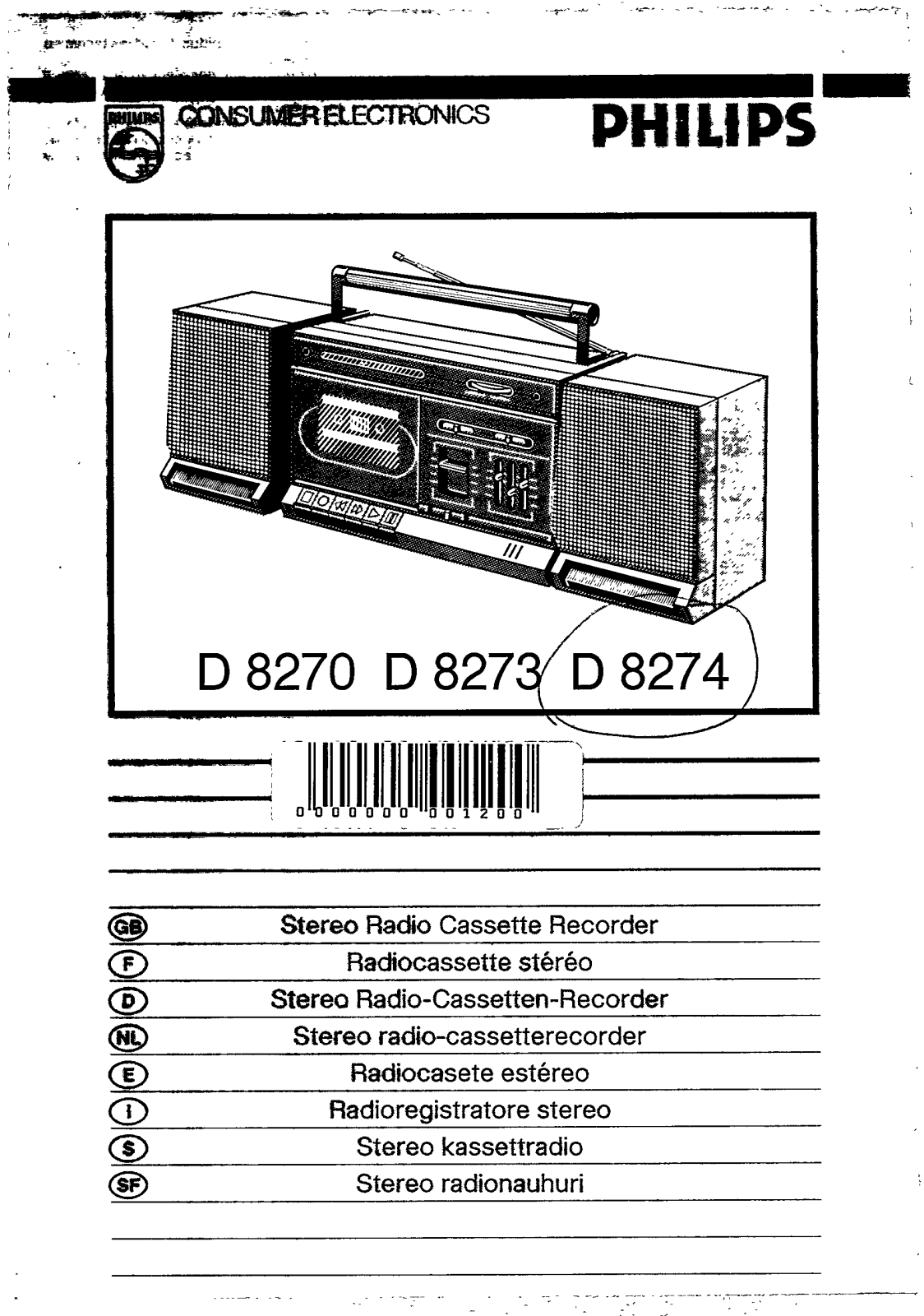 Philips D8274 User Manual