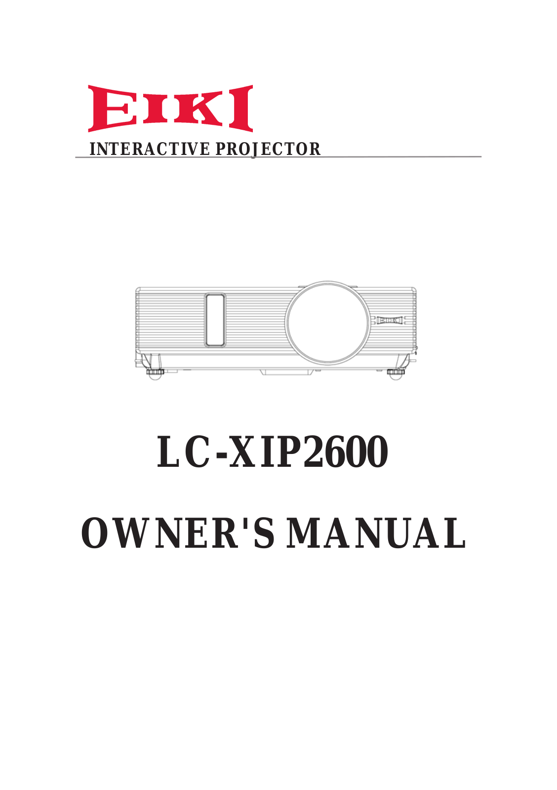 EIKI LC-XIP2600 User Manual