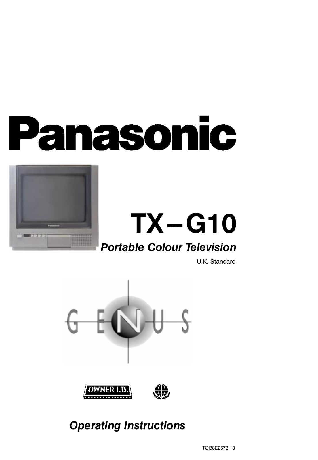 Panasonic TX-G10 User Manual