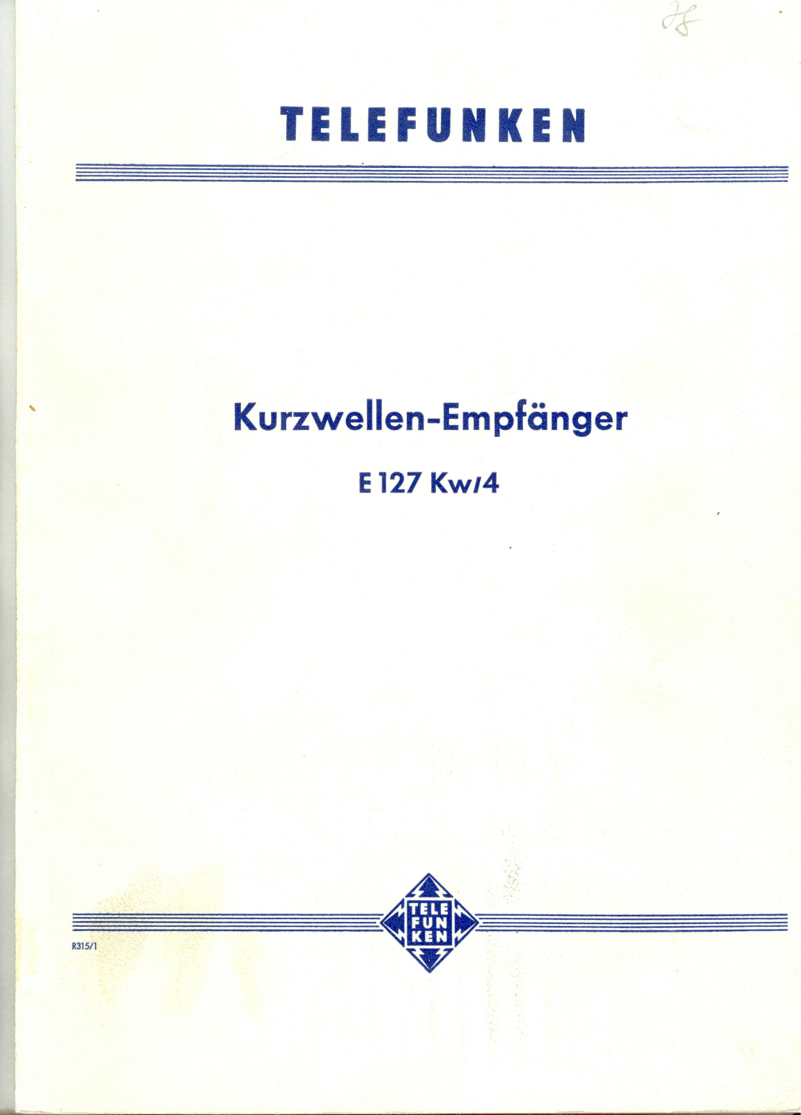 Telefunken E127 User Manual