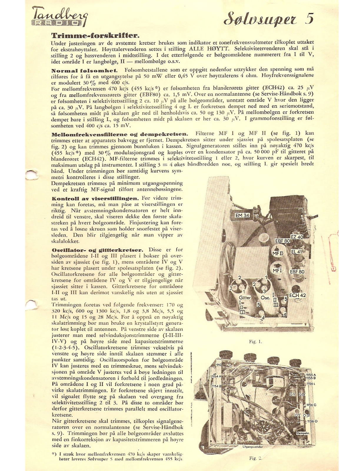 Tandberg Solvsuper 5 Service Manual