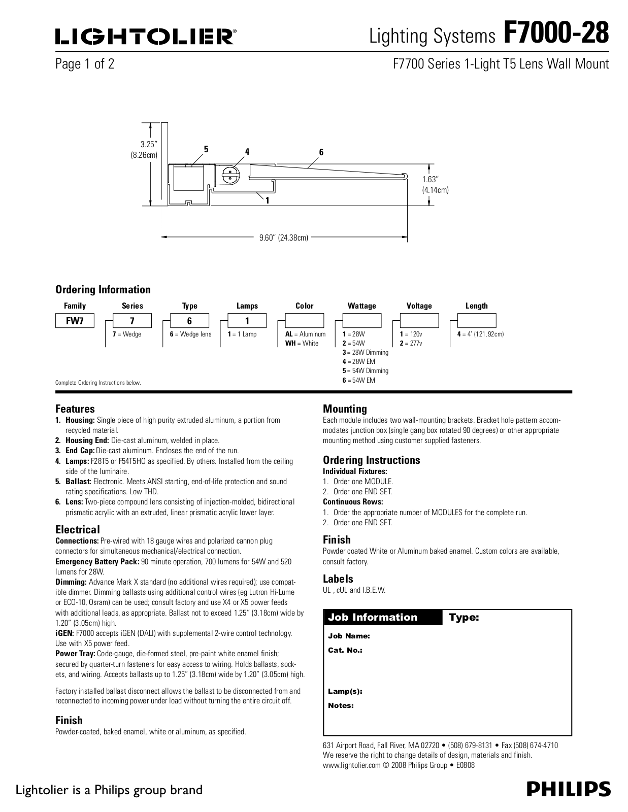 Lightolier F7000-28 User Manual