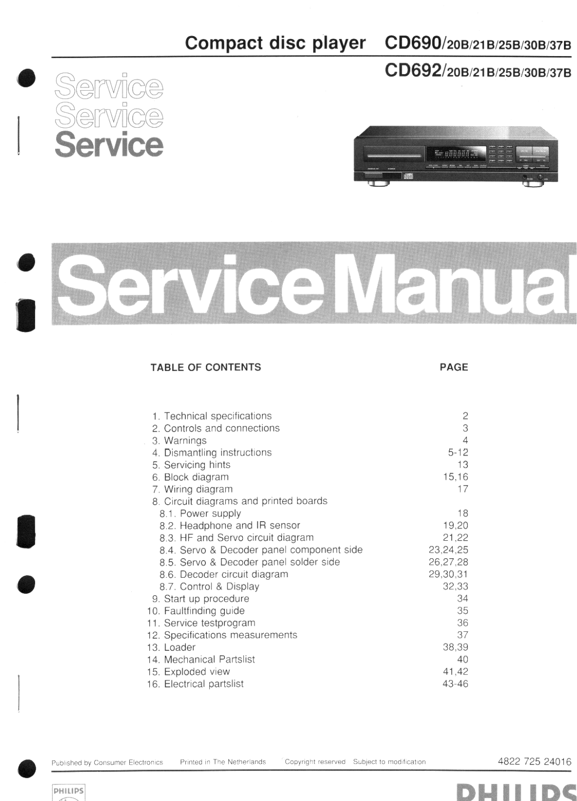 Philips CD-690, CD-692 Service manual