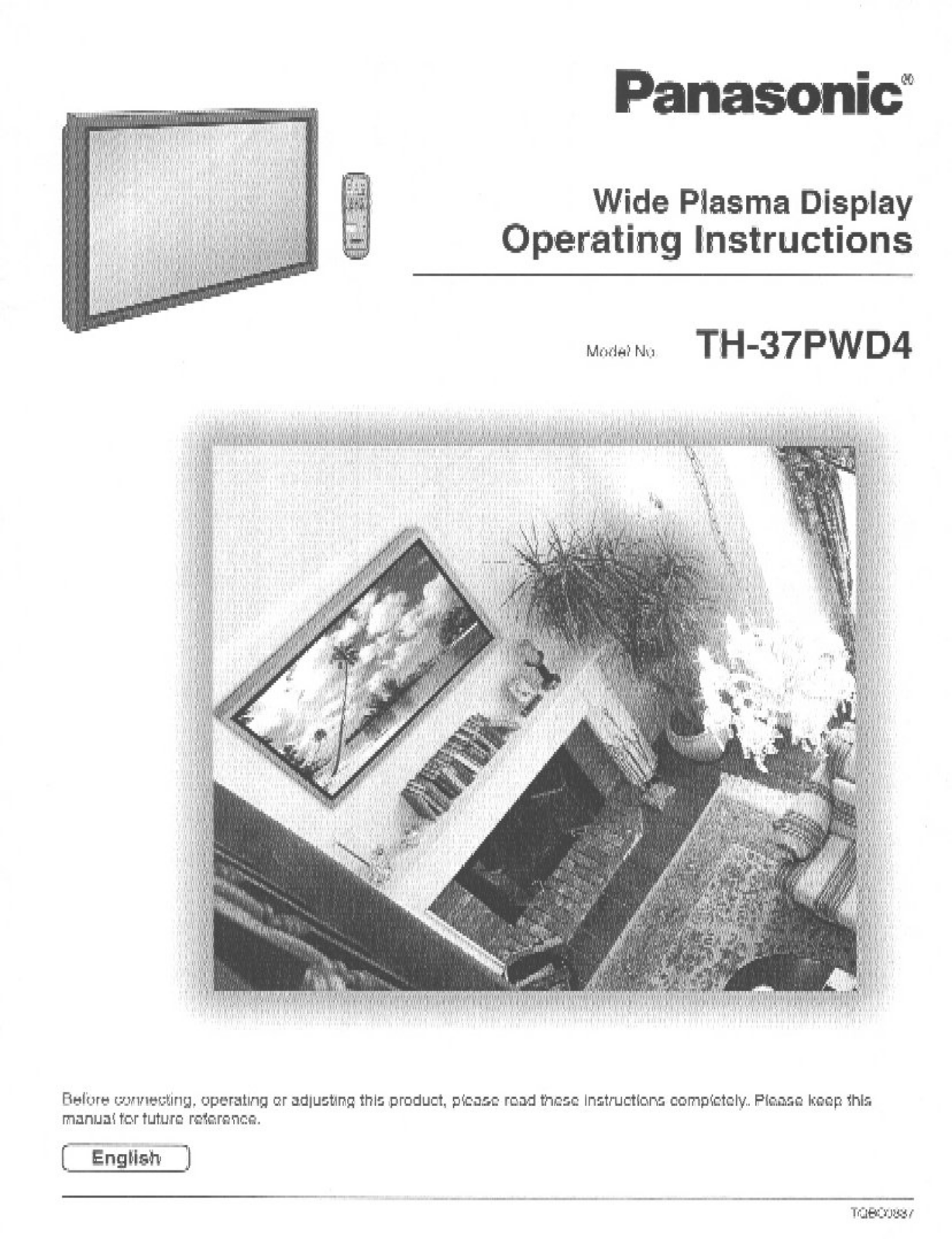 Panasonic TH-37PWD4 Operating Instruction