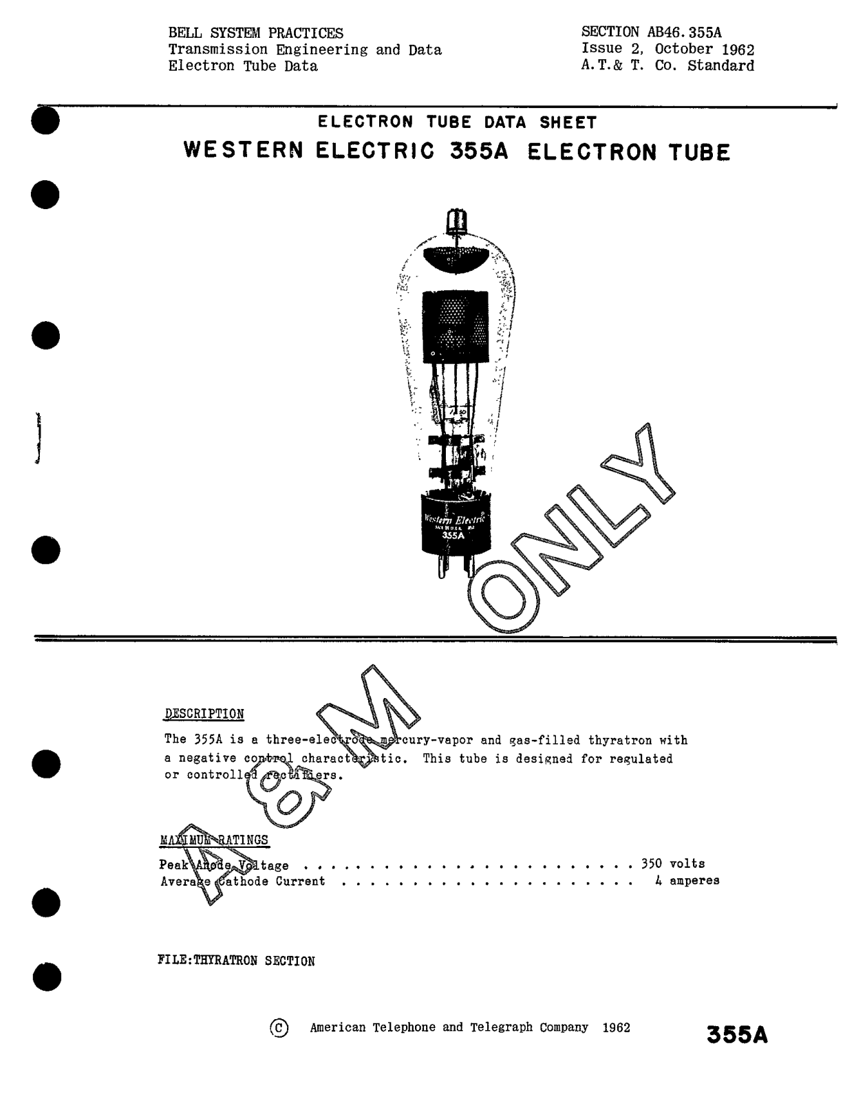 Western Electric 355-A Brochure