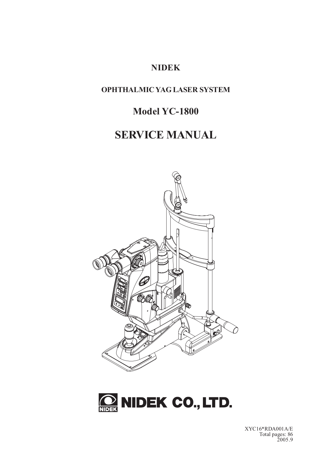 Nidek YC-1800 Service manual
