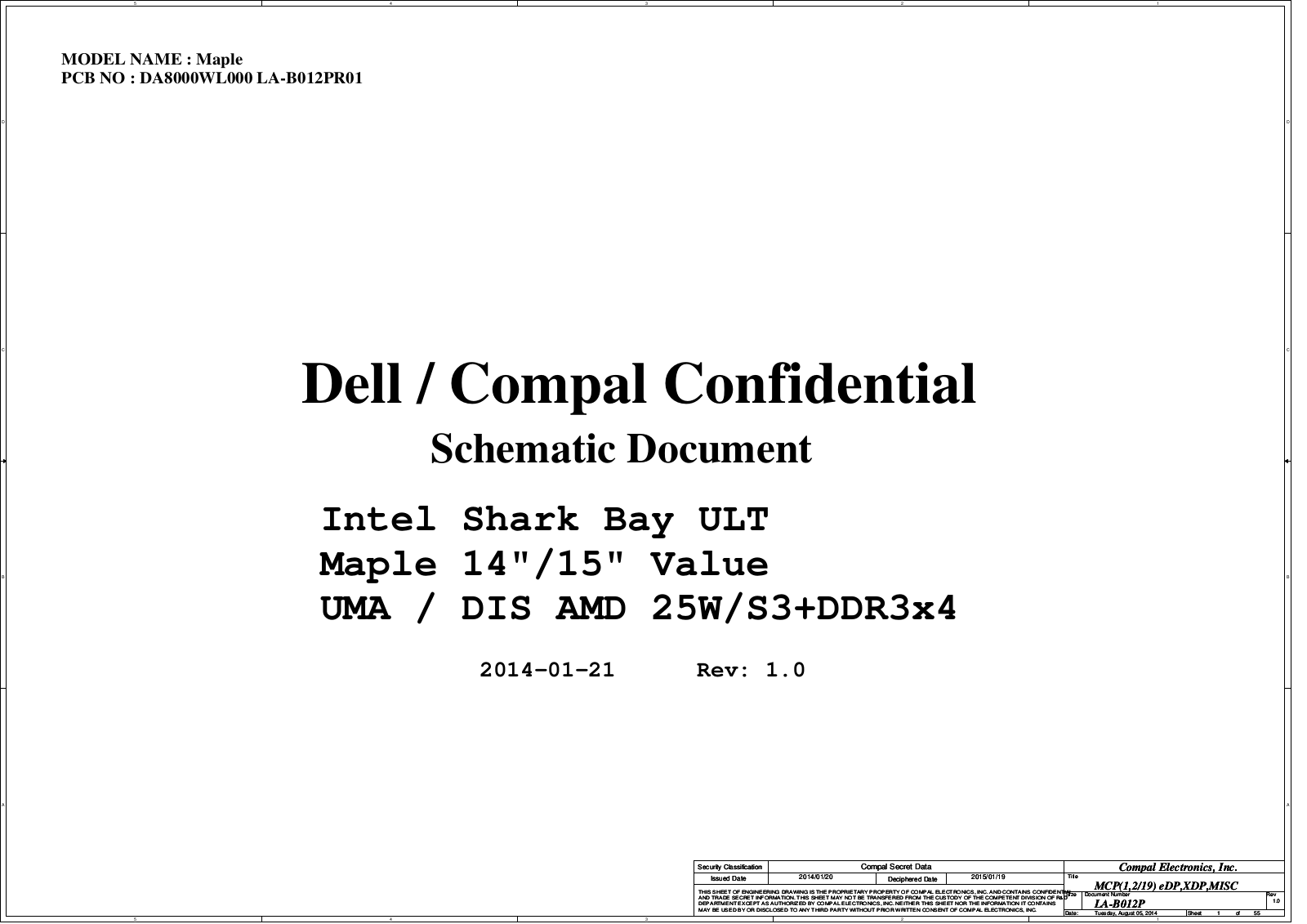 Compal Electronics Mapl Schematic