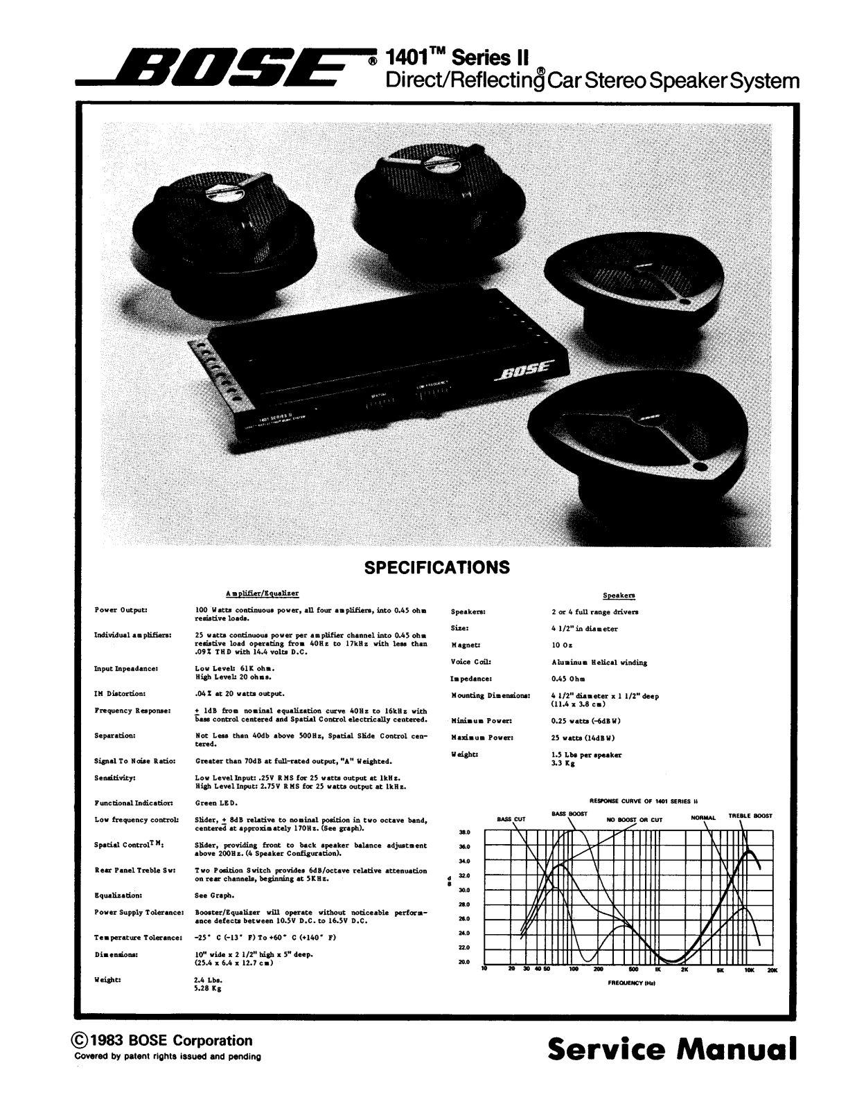 BOSE 1401 II Service Manual