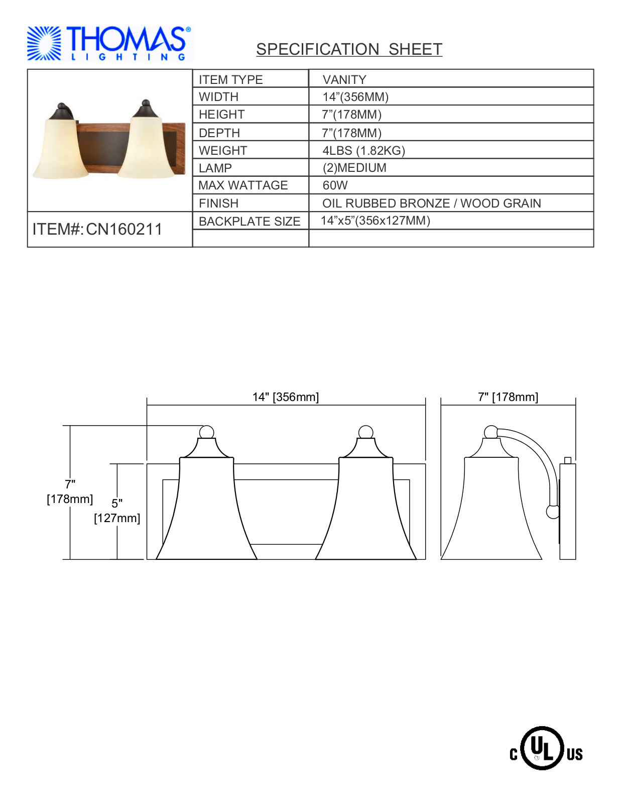 Thomas Lighting CN160211 User Manual - ManualMachine.com