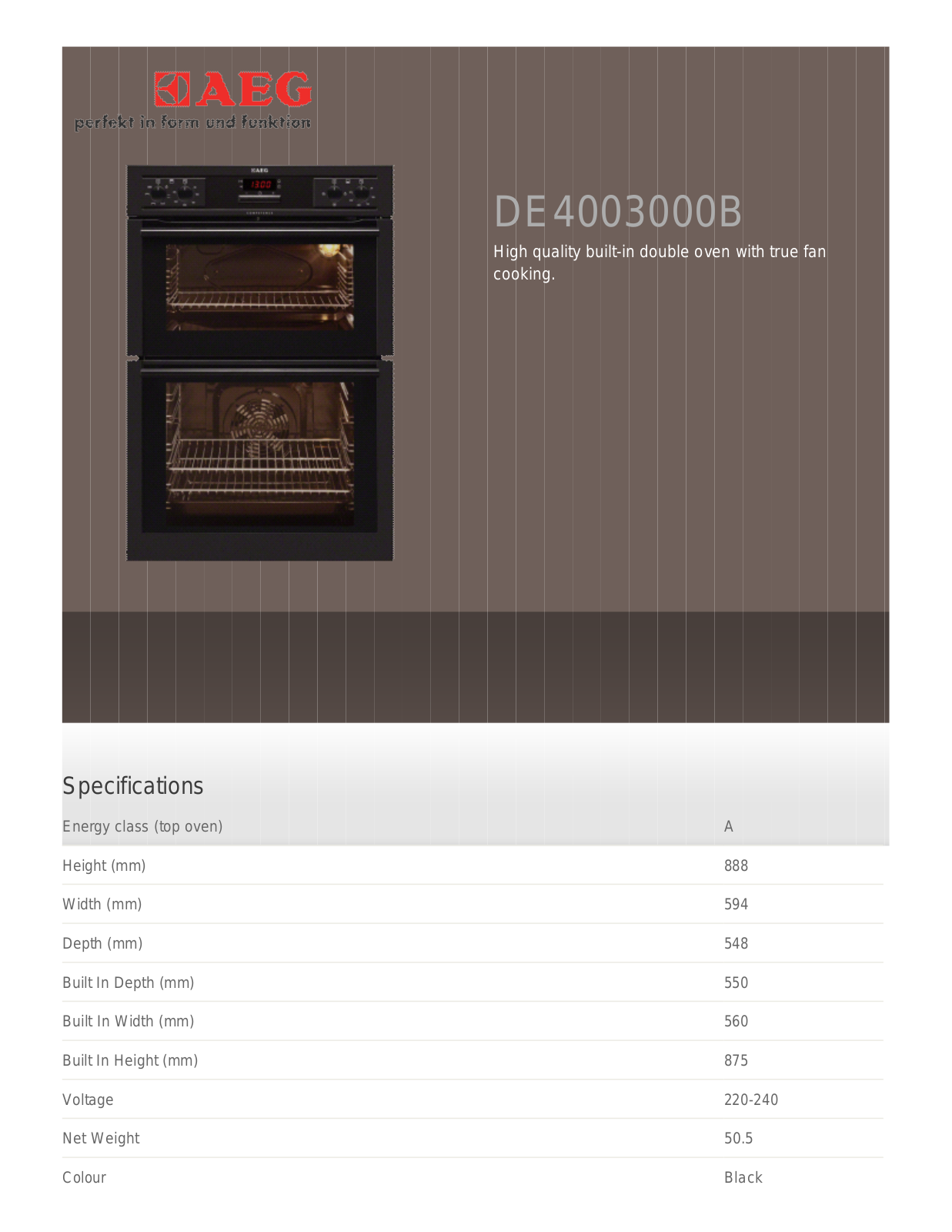 AEG DE4003020M User Manual